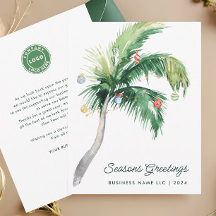 Cartão De Notas Seu logotipo de empresa Palm Tropical Natal