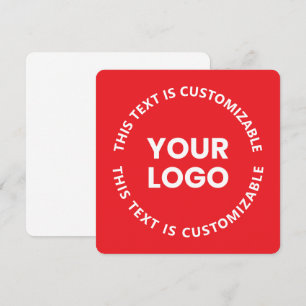 Cartão De Notas Seu logotipo / qualquer imagem carregada e texto c