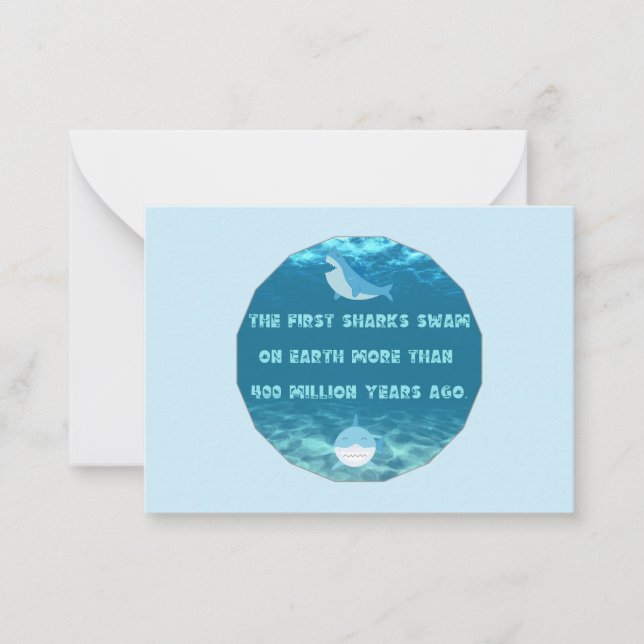 Cartão De Notas Shark Fact  (Frente)