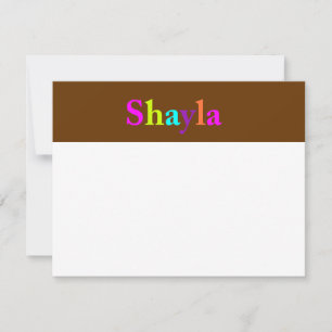 Cartão De Notas Shayla Obrigado Metálico