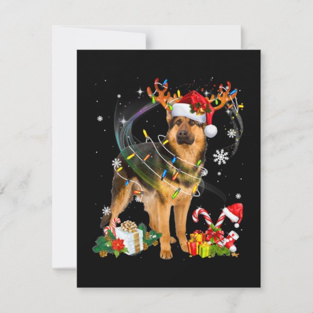 Cartão De Notas Shepherd Christmas Dog (Frente)