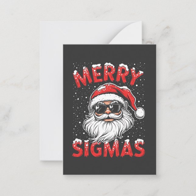 Cartão De Notas Sigmas Alegres Natal Divertido Gen Alpha Escola de (Frente)