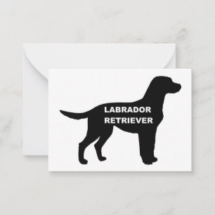 Cartão De Notas silhueta do nome labrador
