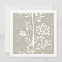 Silhueta Floral Graciosa Bege Neutro Minimalista
