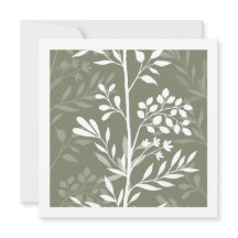 Silhueta Floral Graciosa Oliva Salvia Minimal