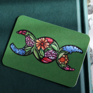 Cartão De Notas Símbolo da Lua Tripla Bloom