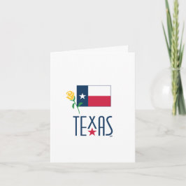 Cartão De Notas Símbolos do Texas, Texas Flag e Yellow Rose