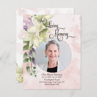 Cartão De Notas Simpatia de Foto Personalizada Floral de Watercolo