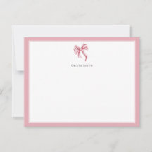 Simple Pink Bow Coquette Personalized