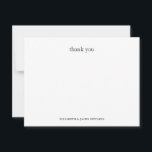 Cartão De Notas Simple Thank You Couple Personalized<br><div class="desc">Express your gratitude with this simple and elegant couple thank you note card. Perfect for weddings, engagements, bridal showers, or anniversary celebrations, its clean design allows you to personalise with your names, initials, or a special message. This custom thank you card combines modern simplicity with heartfelt sentiment, making it ideal...</div>