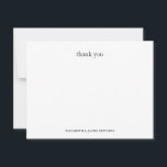 Cartão De Notas Simple Thank You Couple Personalized<br><div class="desc">Express your gratitude with this simple and elegant couple thank you note card. Perfect for weddings, engagements, bridal showers, or anniversary celebrations, its clean design allows you to personalise with your names, initials, or a special message. This custom thank you card combines modern simplicity with heartfelt sentiment, making it ideal...</div>