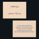 Cartão De Notas Simples Beige Personalização De Casamento Obrigado<br><div class="desc">Nosso simples cartões de agradecimentos de casamento personalizado, a maneira perfeita de expressar sua gratidão aos seus convidados por compartilhar no seu dia especial, feito com estoque de cartão de alta qualidade e apresentando um belo design, este cartão certamente dará uma impressão duradoura. A frente da placa apresenta as palavras...</div>