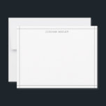 Cartão De Notas Simples Cinza Claro Geométrico Moderno Profissiona<br><div class="desc">Este design apresenta uma borda simples inspirada na arquitetura, com espaço para um nome/texto na parte inferior. Clique no botão personalizar se desejar ajustar os elementos do design e/ou modificar ainda mais o texto! Variações deste design, cores adicionais, bem como produtos coordenados estão disponíveis em nossa loja, zazzle.com/store/doodlelulu. Entre em...</div>