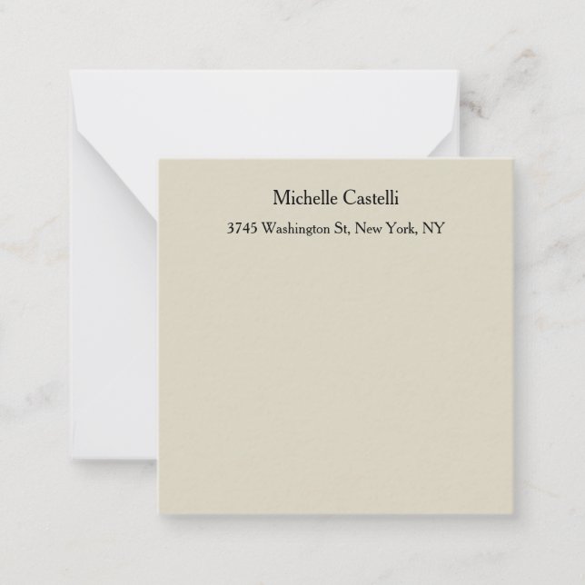 Cartão De Notas Simples clássico exclusivo profissional (Frente)