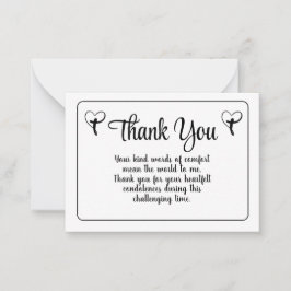 Cartão De Notas Simples Cruz De Coração Obrigado Mensagem Por Simp