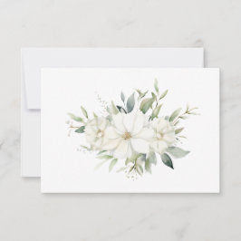 Cartão De Notas Simples Elegante Buquê Floral Branco Flor