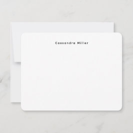 Cartão De Notas Simples Minimal Profissional 