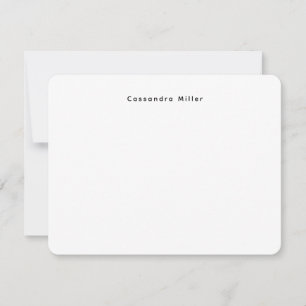 Cartão De Notas Simples Minimal Profissional