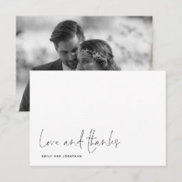 Cartão De Notas Simples Obrigados De Amor Roteiro Foto Casamento O