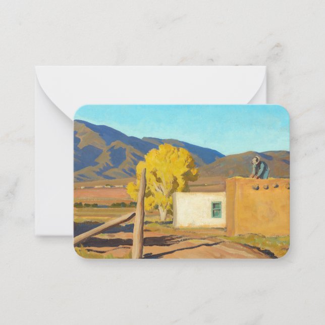 Cartão De Notas Sinais do outono de 1931 por Maynard Dixon (Frente)