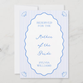 Cartão De Notas Sinal Azul de Casamento de Cascata Reservada Coste