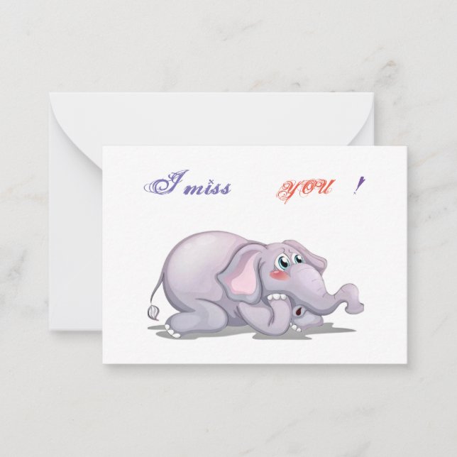 Cartão De Notas Sinto saudades de você (Frente)