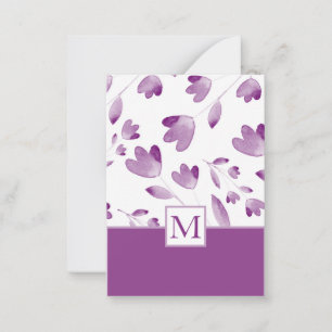 Cartão De Notas Sistemas de Flor de Aquarela Puro