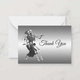 Cartão De Notas Skeleton Gothic AlternativeHalloween wedding