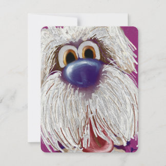 Cartão De Notas Slurpy Happy Eager Dog Oil Painted Notecard