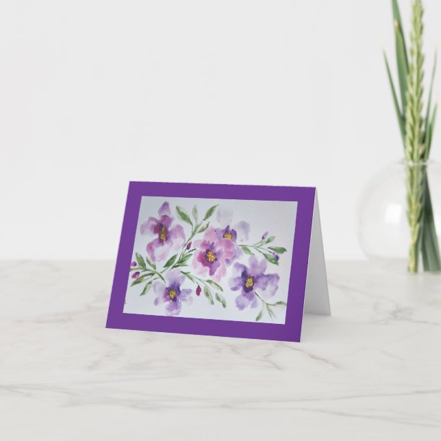 Cartão De Notas Small, 4" x 5.6" Folded Note Card (Frente)