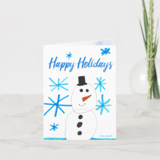 Cartão De Notas Snowman Snowflake Scende por Ryan Holiday Card