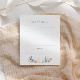 Cartão De Notas Sob a Parte primeiro aniversario do Mar