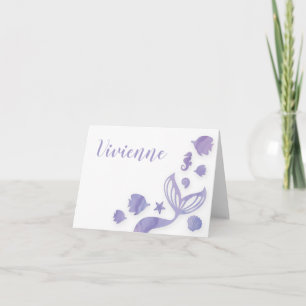 Cartão De Notas Sob o mar Sereia