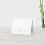 Cartão De Notas Sobrenome Familiar Casamento Light Baby Blue Scrip<br><div class="desc">Nome da Família Chic Casal Luz Bebê Lavanda Azul Pastel Script Nota</div>