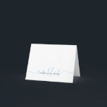 Cartão De Notas Sobrenome Familiar Casamento Light Baby Blue Scrip<br><div class="desc">Nome da Família Chic Casal Luz Bebê Lavanda Azul Pastel Script Nota</div>