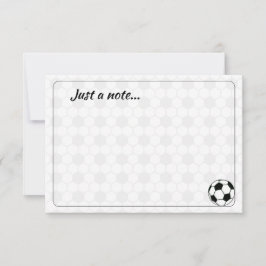 Cartão De Notas Soccer Balls Black and White Custom Just a Note