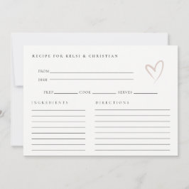 Cartão De Notas Solicitação mínima de recebimento de Chá de panela