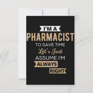 Cartão De Notas Sou Farmacêutico para Economizar Vamos de tempo.