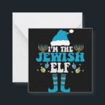 Cartão De Notas Sou o Elf Judeu Engraçado Hanukkah Menorah Gift<br><div class="desc">engraçado, hanukkah, chanukah, presente, aniversário, judeu, judeu, feriado, elf</div>