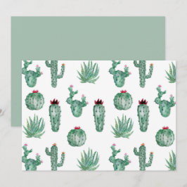 Cartão De Notas Southwest Cactus Botanical Note Card