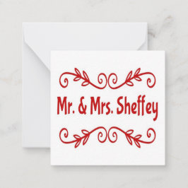 Cartão De Notas Sr. e Sra. Sheffey