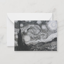 Cartão De Notas Starry Night I Vincent Van Gogh
