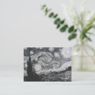 Cartão De Notas Starry Night I Vincent Van Gogh