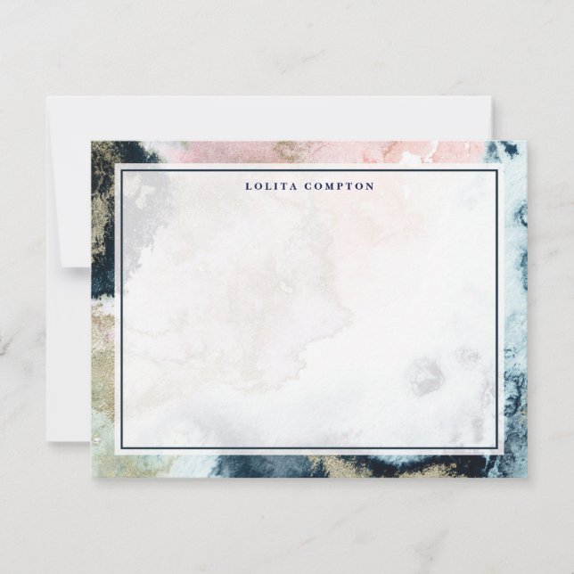 Cartão De Notas Stationery Personalizada Elegance (Frente)