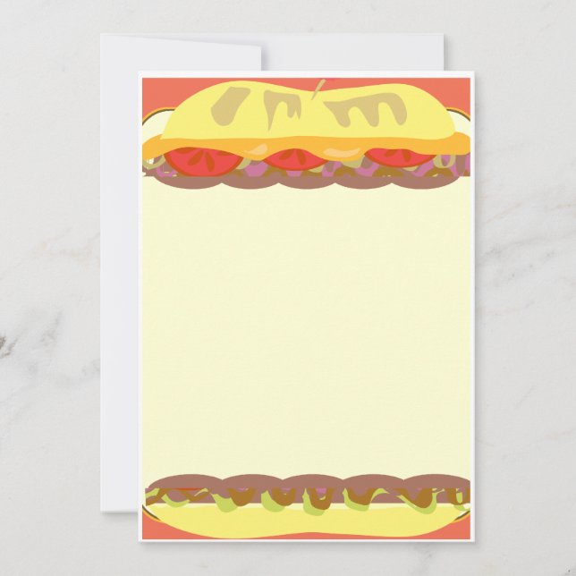 Cartão De Notas Stationery Sandwich (Frente)