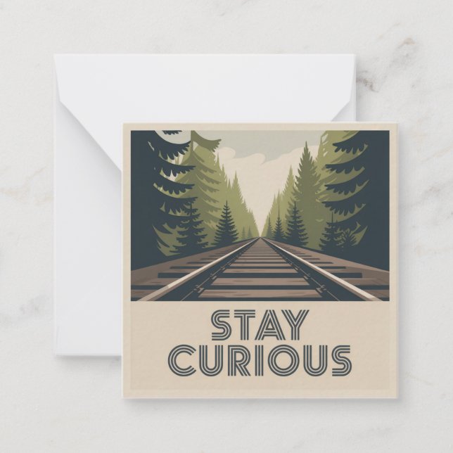 Cartão De Notas Stay Curious (Frente)