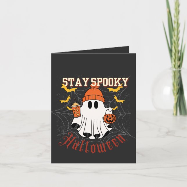 Cartão De Notas Stay Spooky Ghost Halloween (Frente)