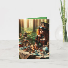 Cartão De Notas Steampunk Vintage Victorian Lady Mad Hatter