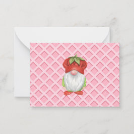 Cartão De Notas Strawberry Gnomo