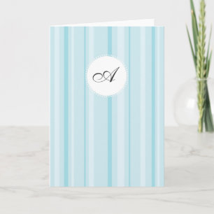Cartão De Notas Striped Monogram - Shades of Blue